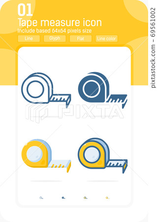 Tape measure premium icon with multiple style isolated on white background. Vector roulette construction simbol concept design template for web design and mobile app, engineering, UI, UX and project Tape measure premium icon with multiple style isolated on white background. Vector roulette construction simbol concept design template for web design and mobile app, engineering, UI, UX and project 69561002