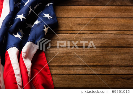 overhead America United States flag overhead America United States flag 69561015