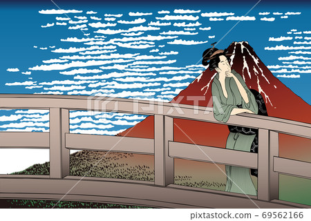 Fine Wind, Clear Morning & Kimono Beauty on the Bridge Fine Wind, Clear Morning & Kimono Beauty on the Bridge 69562166