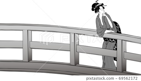 Kimono beauty on the bridge Part 1 Kimono beauty on the bridge Part 1 69562172