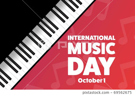 International Music Day. October 1. Holiday concept. Template for background, banner, card, poster 69562675
