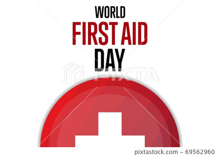 World First Aid Day. Holiday concept. Template for background, banner, card, poster with text 69562960