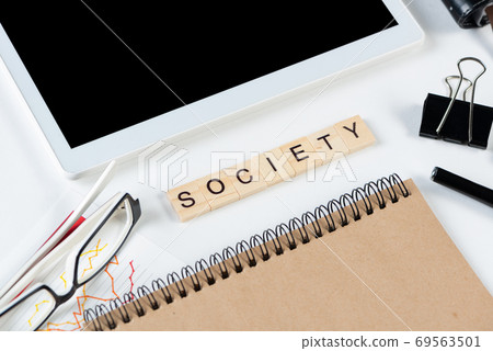 Society people concept with letters on cubes Society people concept with letters on cubes 69563501