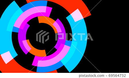 CG circle Multiple overlapping half circles - Stock Illustration ...