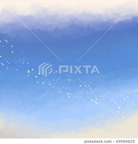 藍天和白雲的圖像背景水彩風格 藍天和白雲的圖像背景水彩風格 69564829