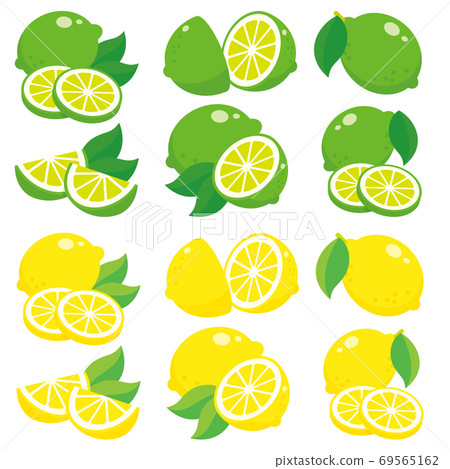 Cut fruit Lemon and lime set 69565162