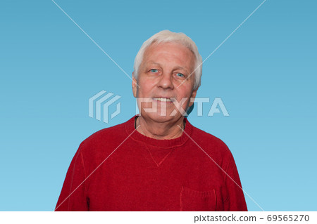 Senior handsome man with grey hair Senior handsome man with grey hair 69565270