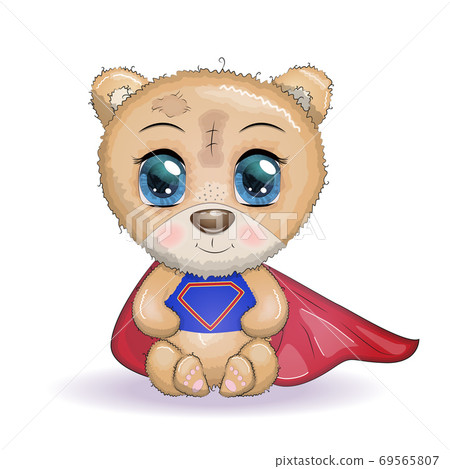 teddy bear superhero cartoon