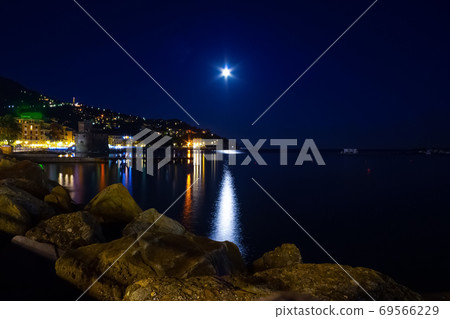 Rapallo on night, Liguria, Italy 69566229
