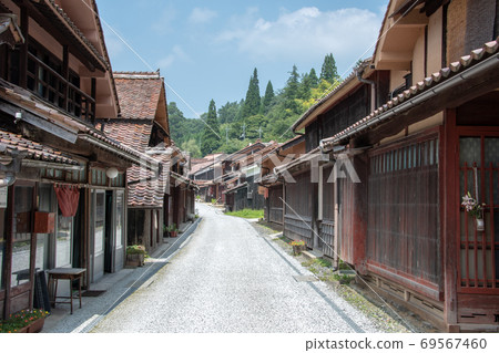 日本文化遺產的舊街道日本紅深谷 69567460