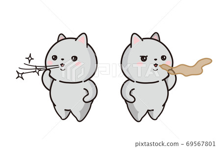 Bad breath problem for pets Cat Russian Blue 69567801