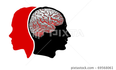 Silhouettes of man and woman. Understanding of the sexes. Feminism. Relations. People in the form of silhouettes. Psychology of society. 3d illustration. Design concept. 3D image. Isolated background Silhouettes of man and woman. Understanding of the sexes. Feminism. Relations. People in the form of silhouettes. Psychology of society. 3d illustration. Design concept. 3D image. Isolated background 69568061