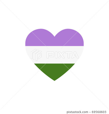 genderqueer flag hear, LGBTQ community flag, 69568603