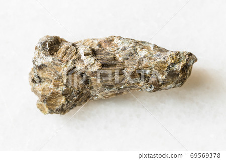 rough Bronzite (Enstatite) rock on white marble 69569378