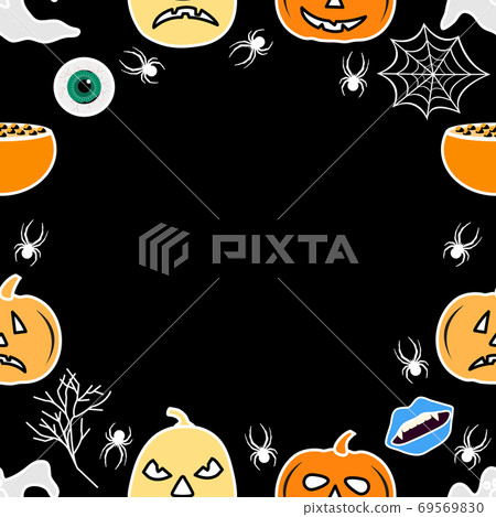 Vector pattern Halloween Empty space for text Vector pattern Halloween Empty space for text 69569830