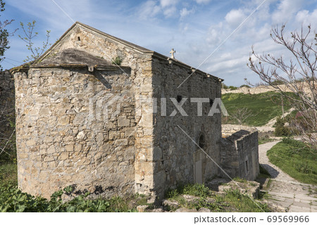 Medieval Church of the Iberian Icon of the Mother Of God in the city of Feodosia on the Crimean Peninsula, built by colonists from Genoa in 14 century Medieval Church of the Iberian Icon of the Mother Of God in the city of Feodosia on the Crimean Peninsula, built by colonists from Genoa in 14 century 69569966