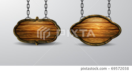 Vector realistic illustration of wooden signboard Vector realistic illustration of wooden signboard 69572038