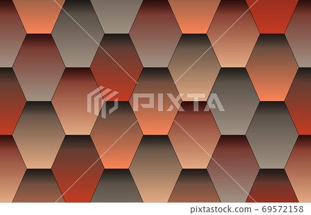 Seamless texture of soft shingles rooftop background. Repeating pattern of hexagonal flexible roof tiles Seamless texture of soft shingles rooftop background. Repeating pattern of hexagonal flexible roof tiles 69572158