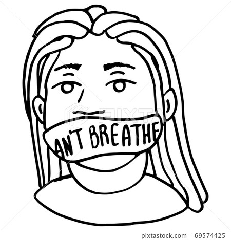 I can't breathe text on white isolated backdrop. - Stock Illustration ...