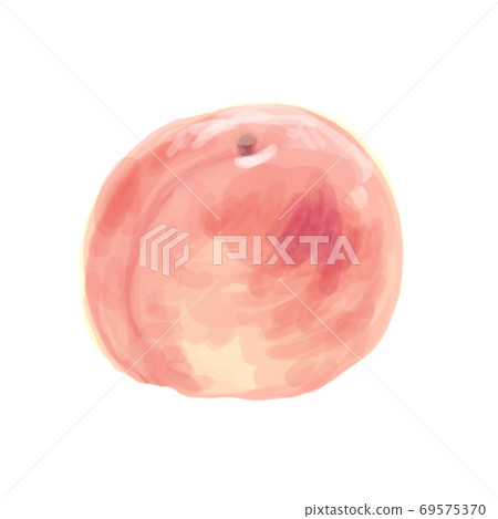 Thick-painted illustration peach Thick-painted illustration peach 69575370