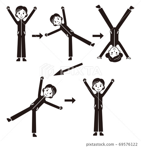 Cartwheel movement 69576122