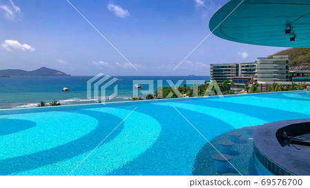 海南島度假酒店室外游泳池的美景 69576700