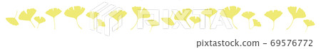 Yellow ginkgo leaf decoration line material silhouette single color yellow solid color Yellow ginkgo leaf decoration line material silhouette single color yellow solid color 69576772