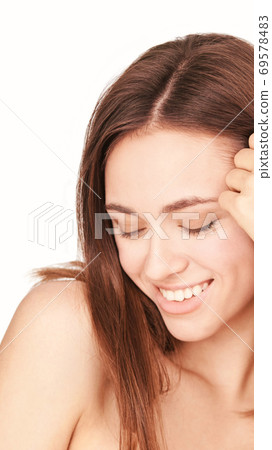 Beauty young woman smiling. Studio happy portrait 69578483
