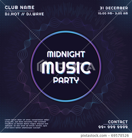 Music party midnight concept sound wave design purple color Music party midnight concept sound wave design purple color 69578526