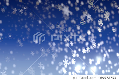 Snow falling night 69578753