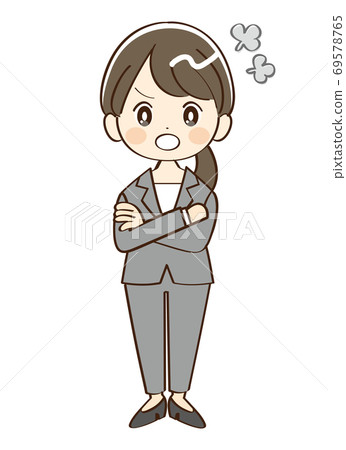 Woman, suit, angry - Stock Illustration [69578765] - PIXTA