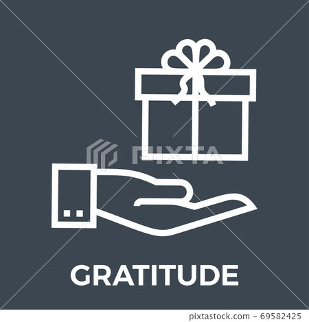 Gratitude Thin Line Vector Icon Gratitude Thin Line Vector Icon 69582425