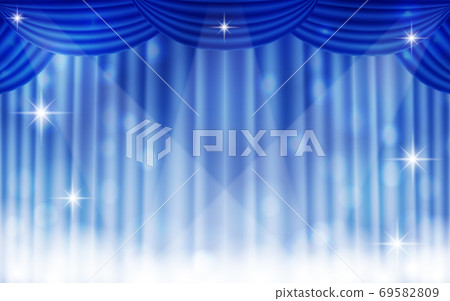 Background material for stage curtains in the spotlight 69582809