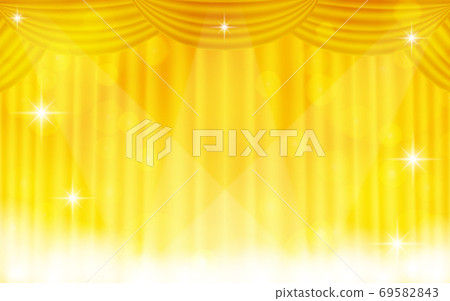 聚光燈下舞台幕布的背景材料 69582843