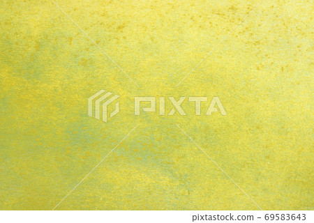 Abstract hand painted yellow green watercolor splash on white paper background, Creative Design Templates 69583643