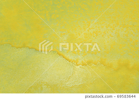 Abstract hand painted yellow green watercolor splash on white paper background, Creative Design Templates Abstract hand painted yellow green watercolor splash on white paper background, Creative Design Templates 69583644