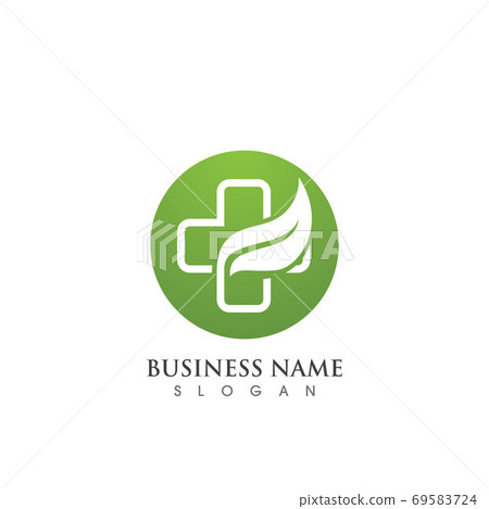 Health hospital logo and symbol Template, Green logo vector 69583724