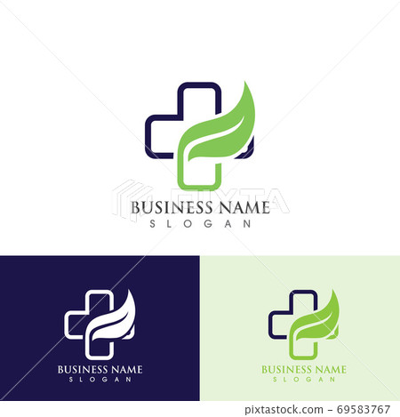 Health hospital logo and symbol Template, Green logo vector Health hospital logo and symbol Template, Green logo vector 69583767