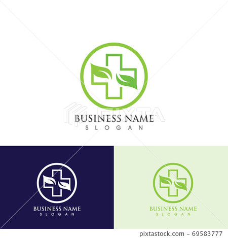 Health hospital logo and symbol Template, Green logo vector Health hospital logo and symbol Template, Green logo vector 69583777