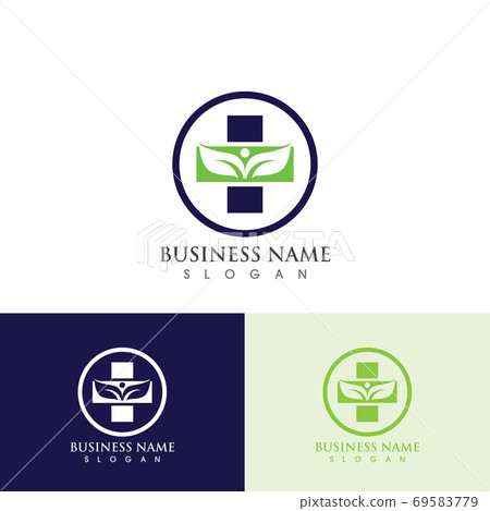 Health hospital logo and symbol Template, Green logo vector Health hospital logo and symbol Template, Green logo vector 69583779