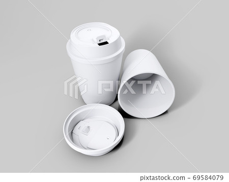 3d white takeaway coffee cups 69584079
