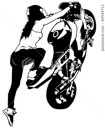 motorbike with girl