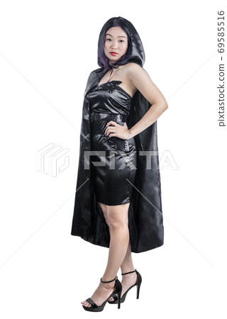 Asian witch woman with cloak Asian witch woman with cloak 69585516