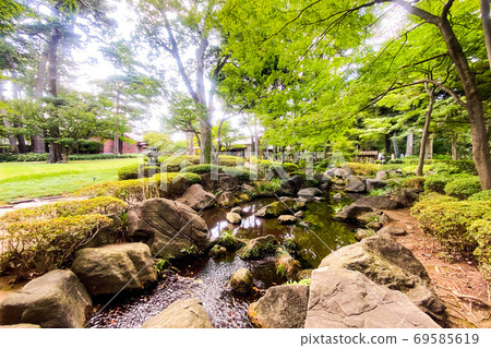 Summer blue sky and lawn Summer blue sky and lawn 69585619