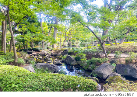 Summer Japanese garden Summer Japanese garden 69585697