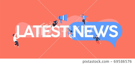 Latest news illustration. Informational headline in latest newspaper. Latest news illustration. Informational headline in latest newspaper. 69586576