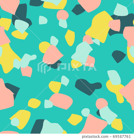 Terrazzo seamless pattern. Abstract mosaic. Summer Terrazzo seamless pattern. Abstract mosaic. Summer 69587761