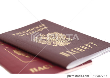 Russian Passports isolated on white 69587764