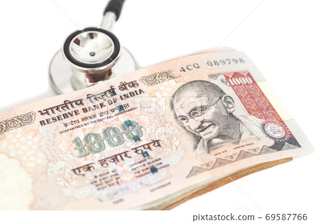 Stethoscope and indian 1000 rupee notes Stethoscope and indian 1000 rupee notes 69587766