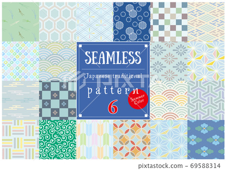 Seamless Japanese pattern pattern 6 Seamless Japanese pattern pattern 6 69588314